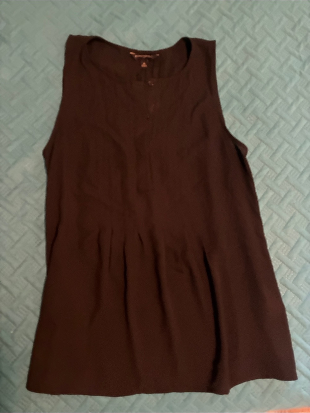 Banana Republic Black Sleeveless Henley Tank